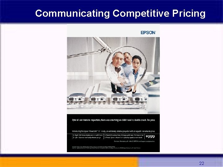 Communicating Competitive Pricing 22 
