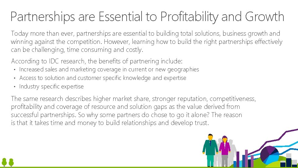 Partnerships are Essential to Profitability and Growth Today more than ever, partnerships are essential Partnerships are Essential to Profitability and Growth Today more than ever, partnerships are essential