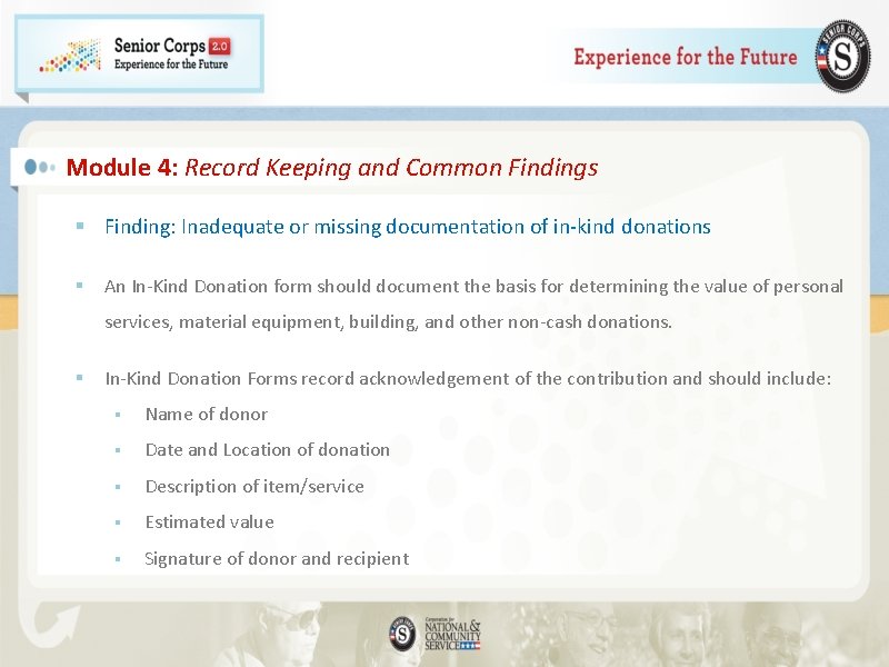 Module 4: Record Keeping and Common Findings § Finding: Inadequate or missing documentation of
