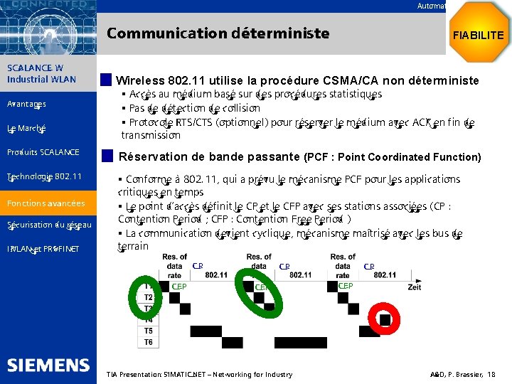 Automation and Drives Communication déterministe SIMATIC NET SCALANCE W Industrial WLAN Communication Avantages Le