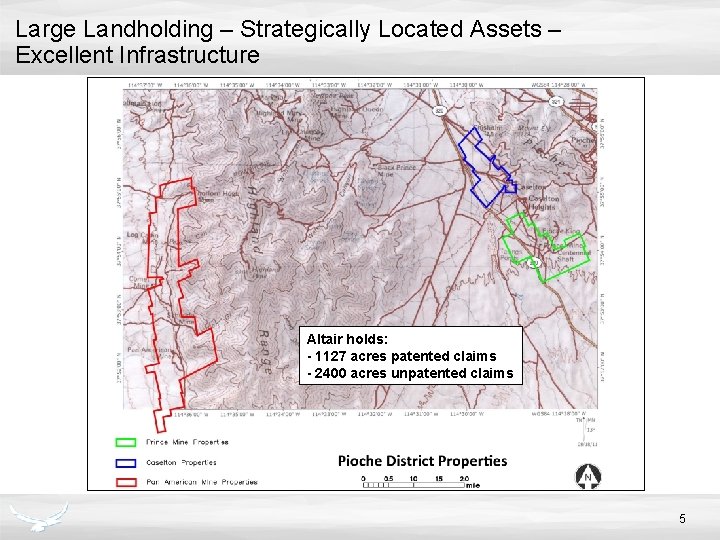 Large Landholding – Strategically Located Assets – Excellent Infrastructure Altair holds: - 1127 acres