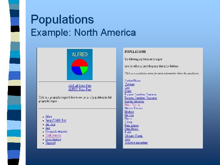 Populations Example: North America 