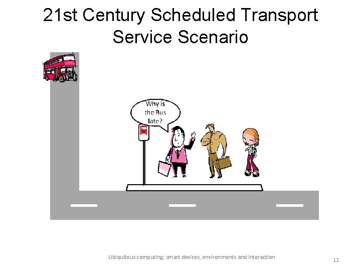 21 st Century Scheduled Transport Service Scenario Ubiquitous computing: smart devices, environments and interaction