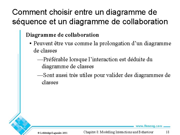 Comment choisir entre un diagramme de séquence et un diagramme de collaboration Diagramme de