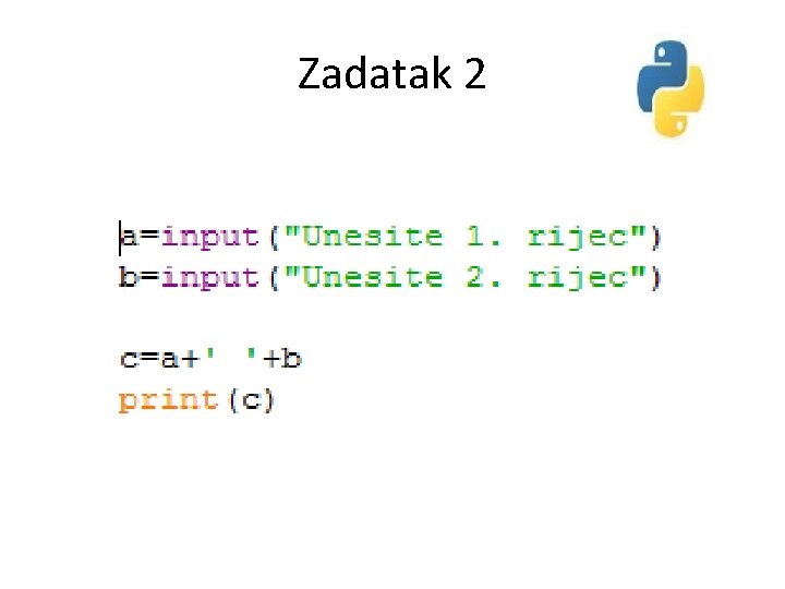 Zadatak 2 Zadatak 2