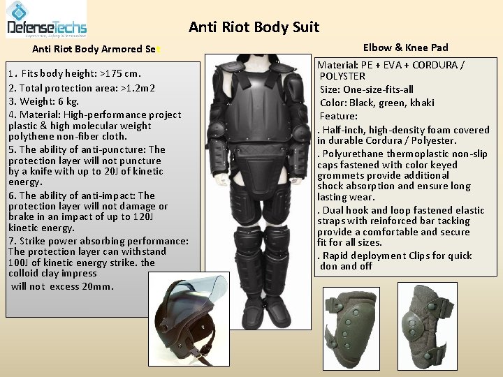 Anti Riot Body Suit Anti Riot Body Armored Set . 1 Fits body height: