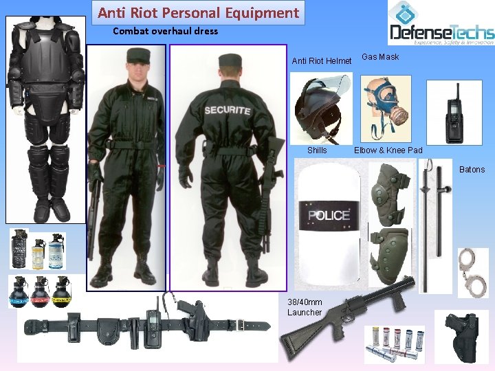 Anti Riot Personal Equipment Combat overhaul dress Anti Riot Helmet Shills Gas Mask Elbow