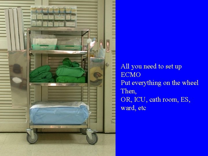 ECMO 作車 All you need to set up ECMO Put everything on the wheel