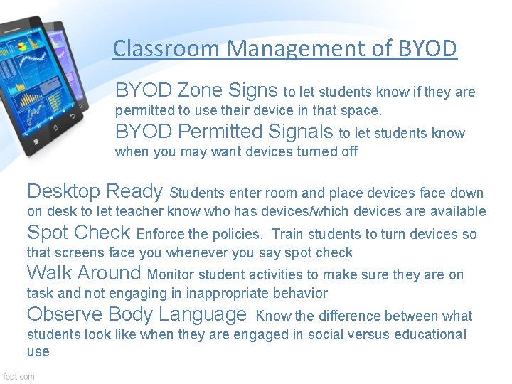 Classroom Management of BYOD Zone Signs to let students know if they are permitted