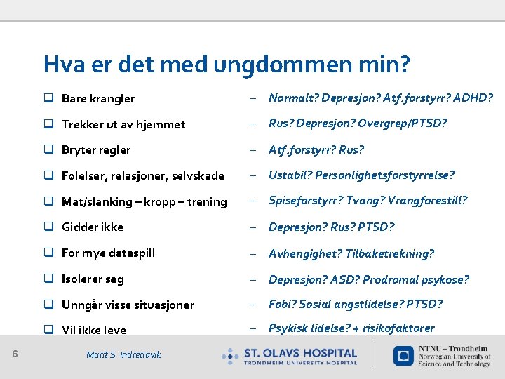 Hva er det med ungdommen min? 6 q Bare krangler – Normalt? Depresjon? Atf.