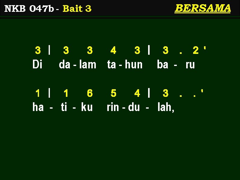 BERSAMA NKB 047 b - Bait 3 3 | Di 1 | 3 3