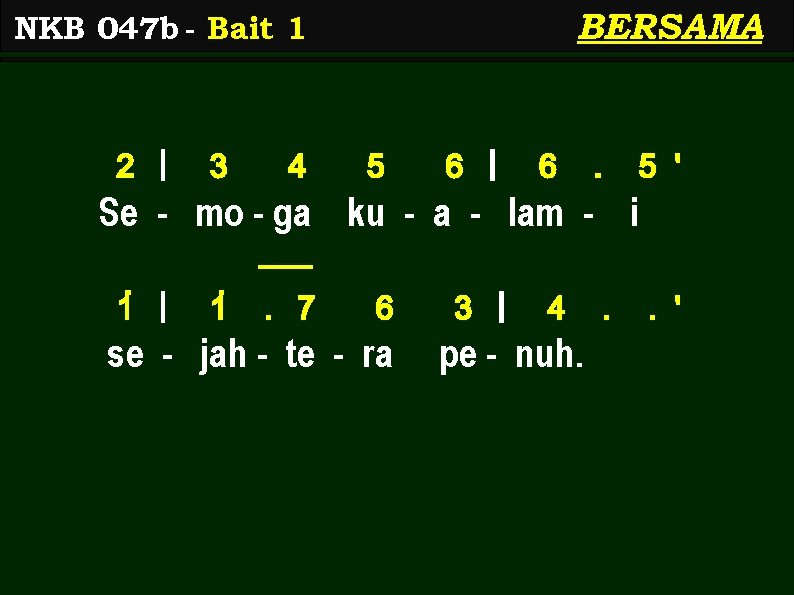 BERSAMA NKB 047 b - Bait 1 2 | 3 4 5 6 |