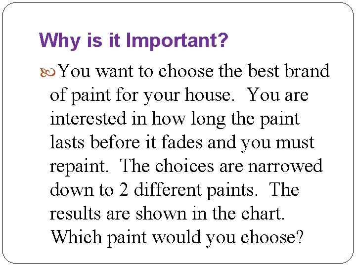 Why is it Important? You want to choose the best brand of paint for
