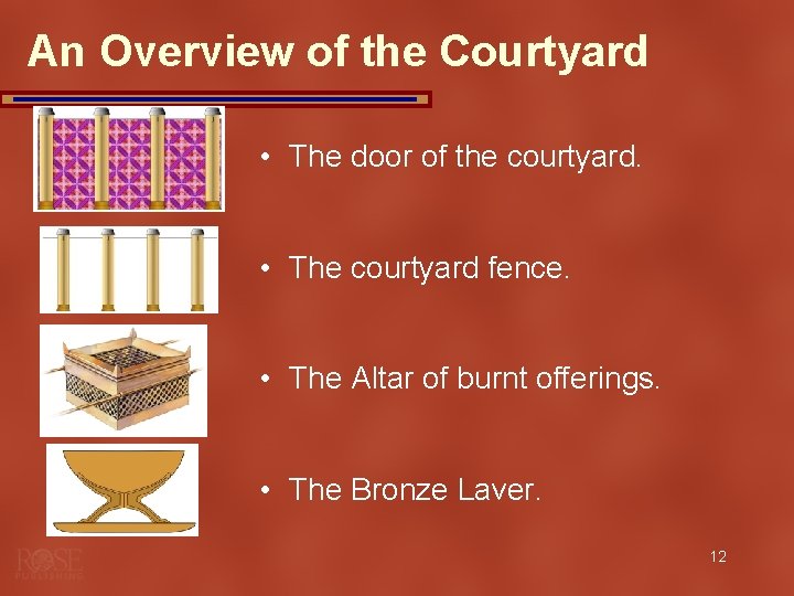 An Overview of the Courtyard • The door of the courtyard. • The courtyard