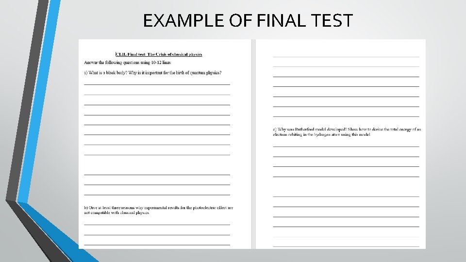 EXAMPLE OF FINAL TEST 