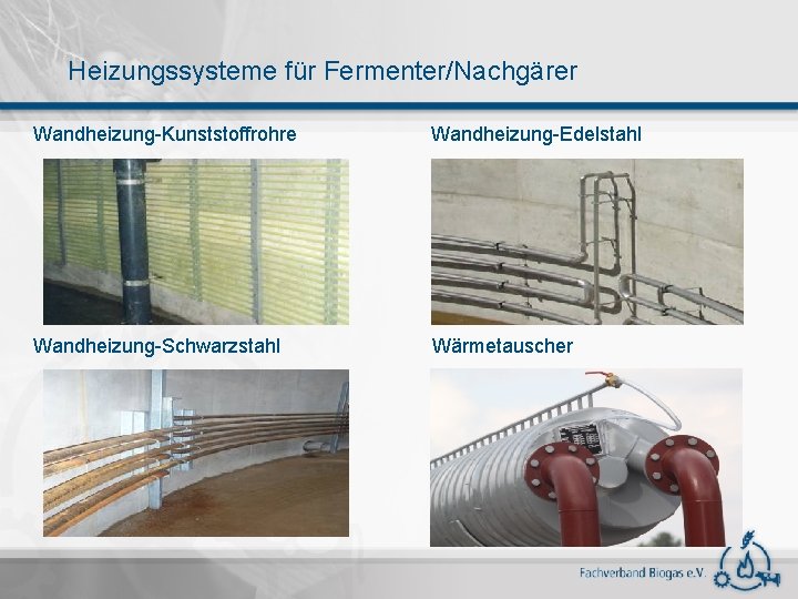 Heizungssysteme für Fermenter/Nachgärer Wandheizung-Kunststoffrohre Wandheizung-Edelstahl Wandheizung-Schwarzstahl Wärmetauscher 