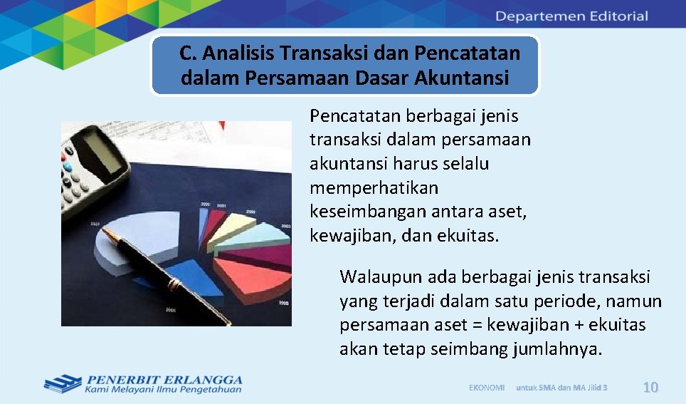 C. Analisis Transaksi dan Pencatatan dalam Persamaan Dasar Akuntansi Pencatatan berbagai jenis transaksi dalam