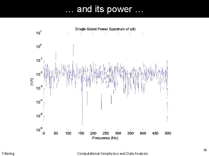 … and its power … Filtering Computational Geophysics and Data Analysis 50 