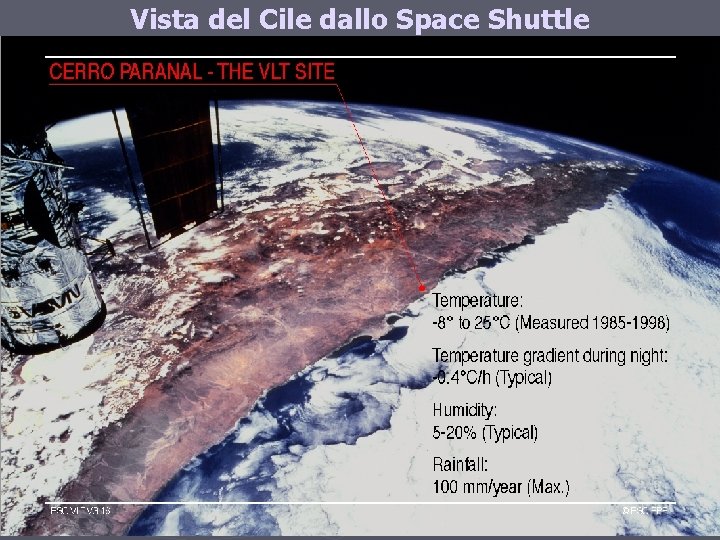 Vista del Cile dallo Space Shuttle 