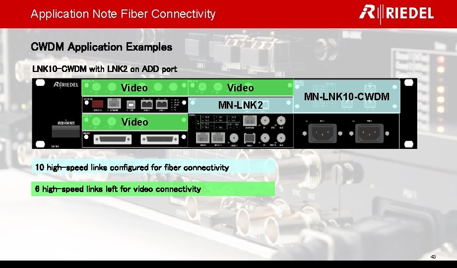 Application Note Fiber Connectivity CWDM Application Examples LNK 10 -CWDM with LNK 2 on