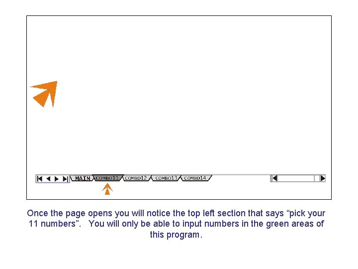 Once the page opens you will notice the top left section that says “pick