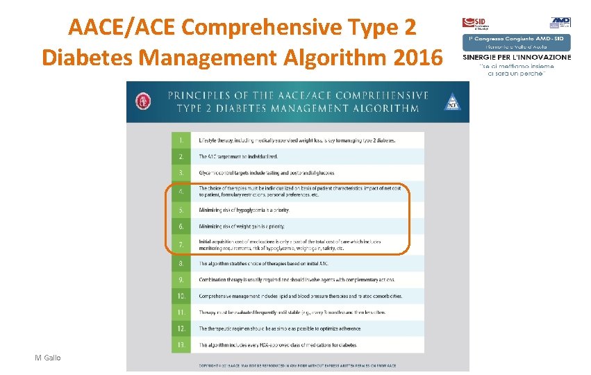 AACE/ACE Comprehensive Type 2 Diabetes Management Algorithm 2016 M Gallo 