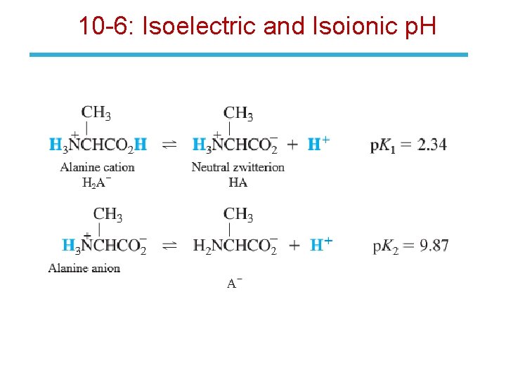 10 -6: Isoelectric and Isoionic p. H 
