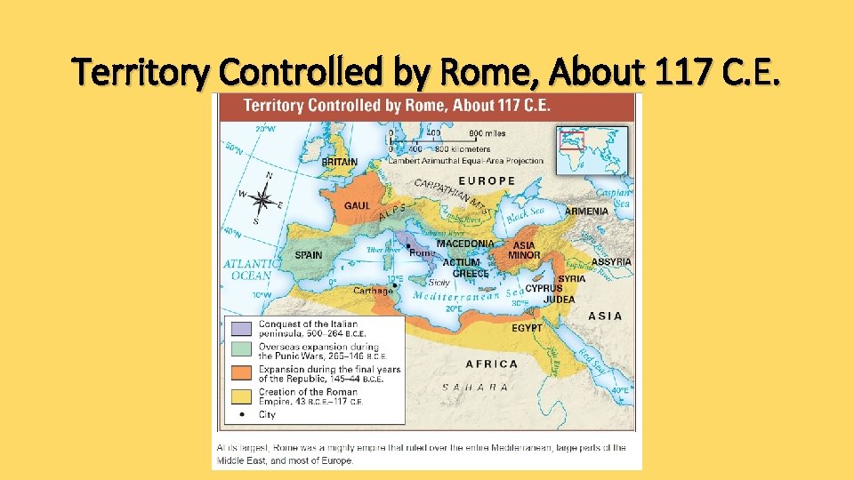 Territory Controlled by Rome, About 117 C. E. 