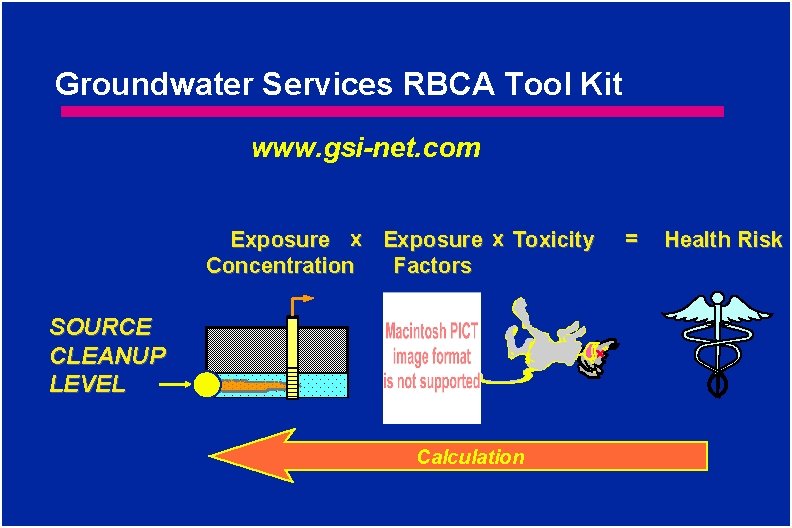 Groundwater Services RBCA Tool Kit www. gsi-net. com Exposure x Toxicity Concentration Factors SOURCE