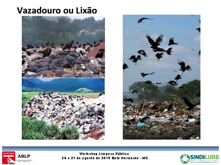 Vazadouro ou Lixão 9 Workshop Limpeza Pública 20 e 21 de agosto de 2019