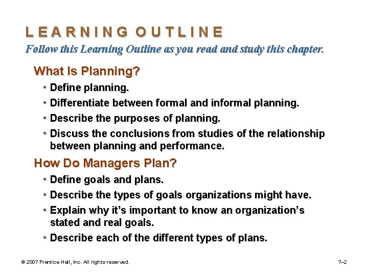LEARNING OUTLINE Follow this Learning Outline as you read and study this chapter. What