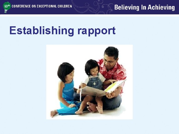 Establishing rapport 