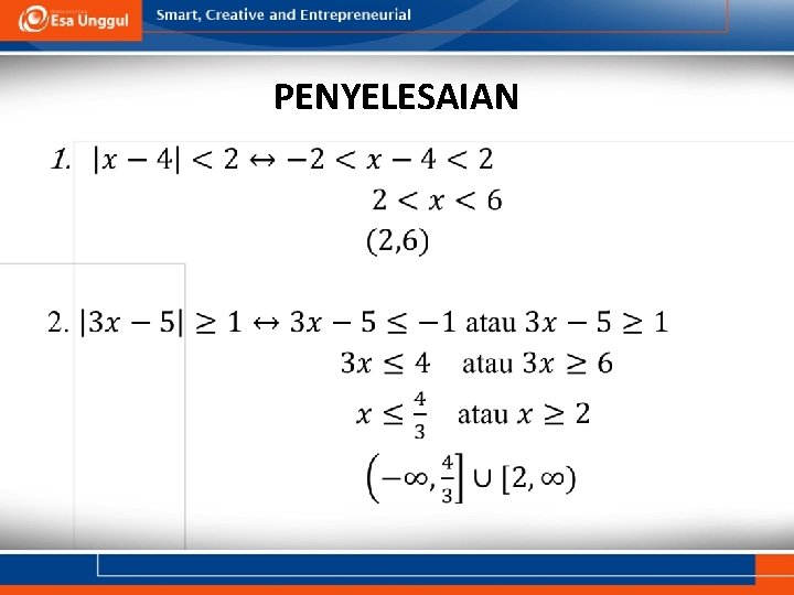 PENYELESAIAN • 