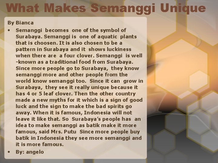 What Makes Semanggi Unique By Bianca • Semanggi becomes one of the symbol of