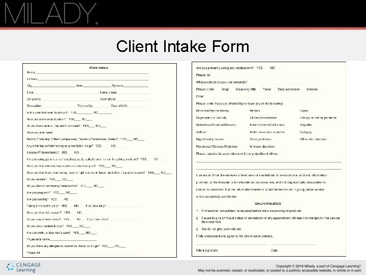 Client Intake Form 