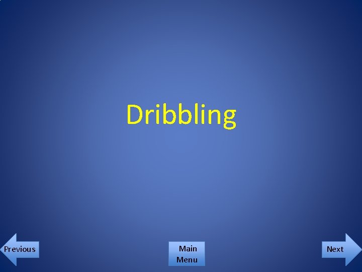 Dribbling Previous Main Menu Next 