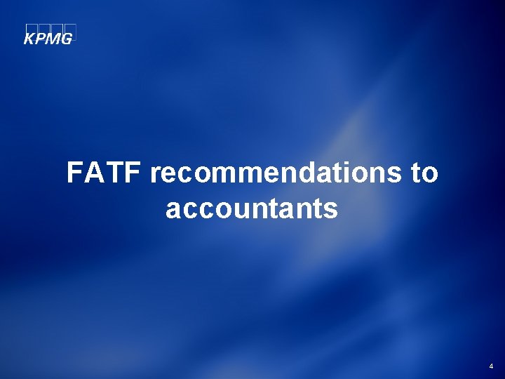 FATF recommendations to accountants 4 