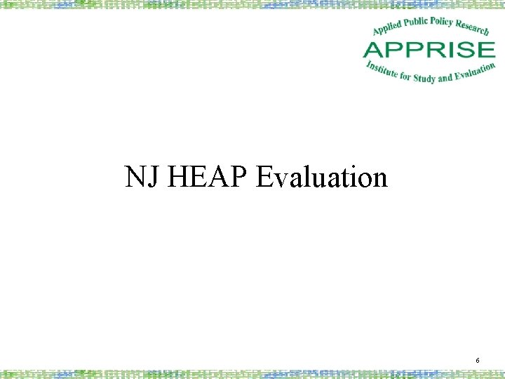 NJ HEAP Evaluation 6 