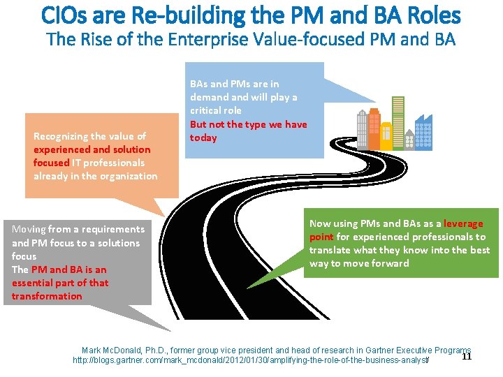 CIOs are Re-building the PM and BA Roles The Rise of the Enterprise Value-focused