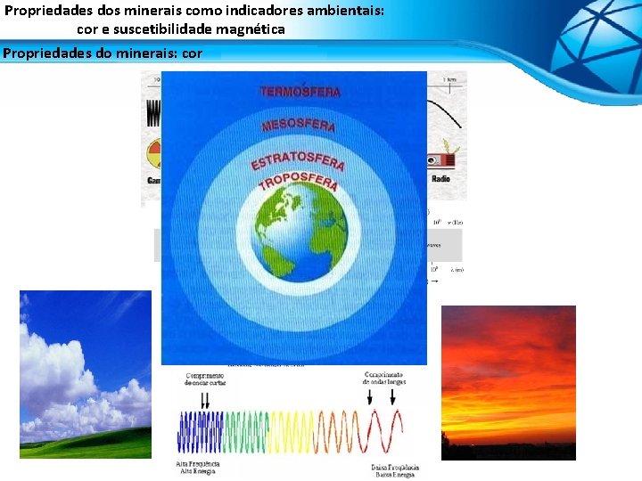 Propriedades dos minerais como indicadores ambientais: cor e suscetibilidade magnética Propriedades do minerais: cor