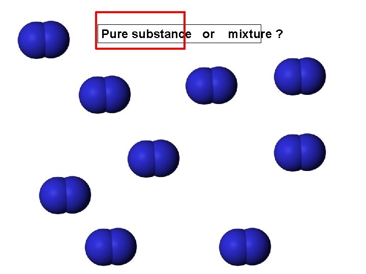 Pure substance or mixture ? 