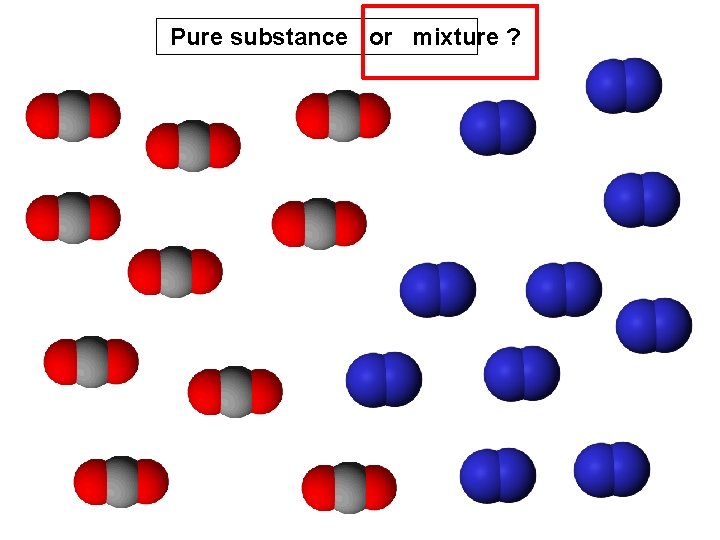 Pure substance or mixture ? 