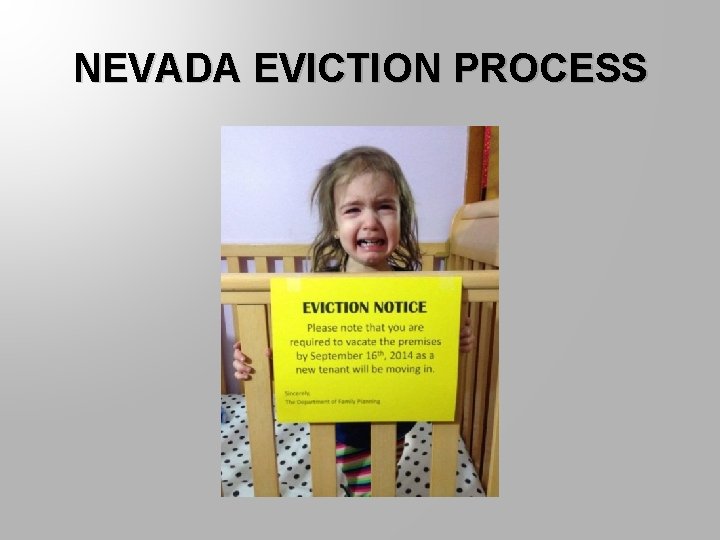 NEVADA EVICTION PROCESS 