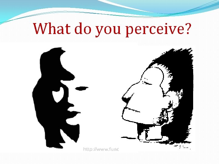 What do you perceive? 