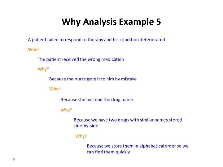Why Analysis Example 5 9 
