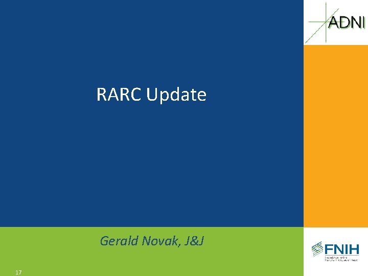 RARC Update Gerald Novak, J&J 17 