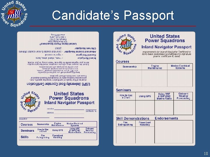 Candidate’s Passport 18 