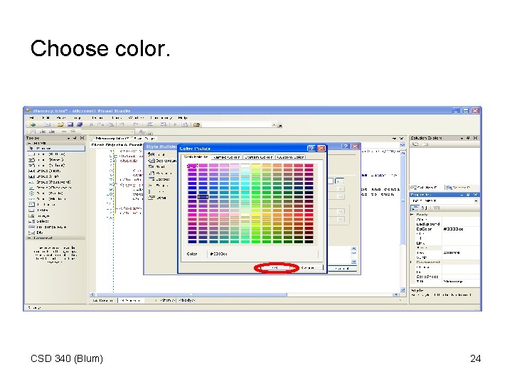 Choose color. CSD 340 (Blum) 24 