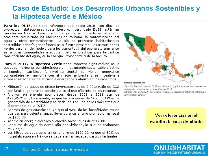 Caso de Estudio: Los Desarrollos Urbanos Sostenibles y la Hipoteca Verde e México Para