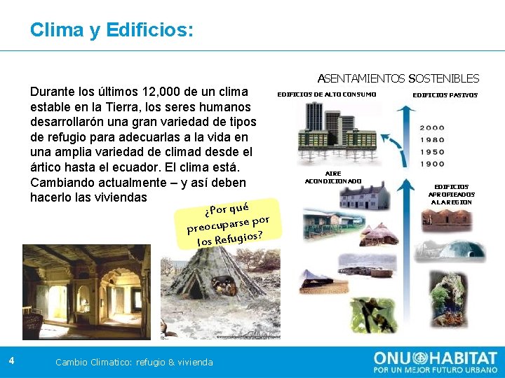 Clima y Edificios: Durante los últimos 12, 000 de un clima estable en la